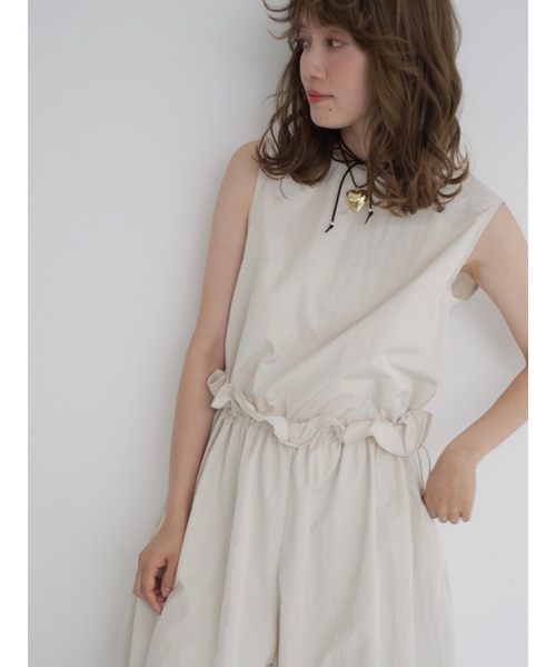 JUMELLE（ジュメロ）の「taffeta all in one（サロペット/オーバーオール・レディース・アイボリー/ブラック・MEDIUM）」の19枚目の写真