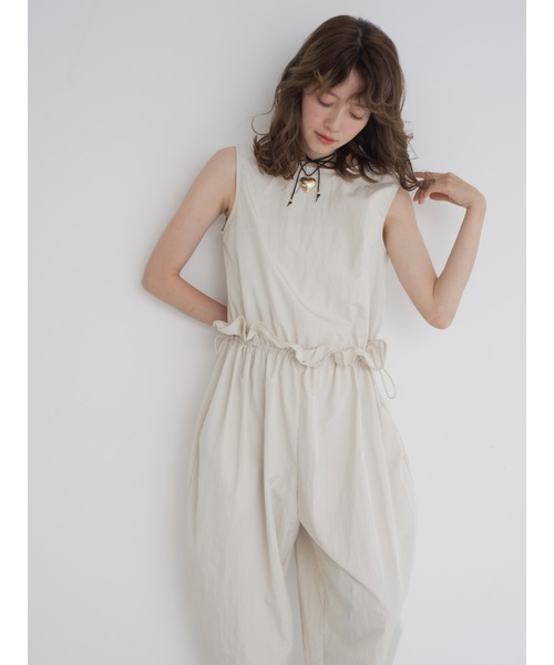 JUMELLE（ジュメロ）の「taffeta all in one（サロペット/オーバーオール・レディース・アイボリー/ブラック・MEDIUM）」の20枚目の写真