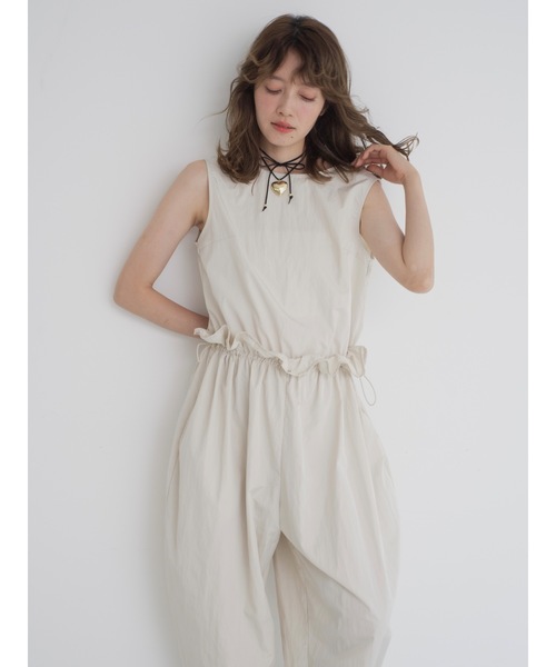 JUMELLE（ジュメロ）の「taffeta all in one（サロペット/オーバーオール・レディース・アイボリー/ブラック・MEDIUM）」の21枚目の写真