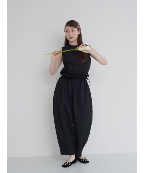 JUMELLE（ジュメロ）の「taffeta all in one（サロペット/オーバーオール・レディース・アイボリー/ブラック・MEDIUM）」の10枚目の写真
