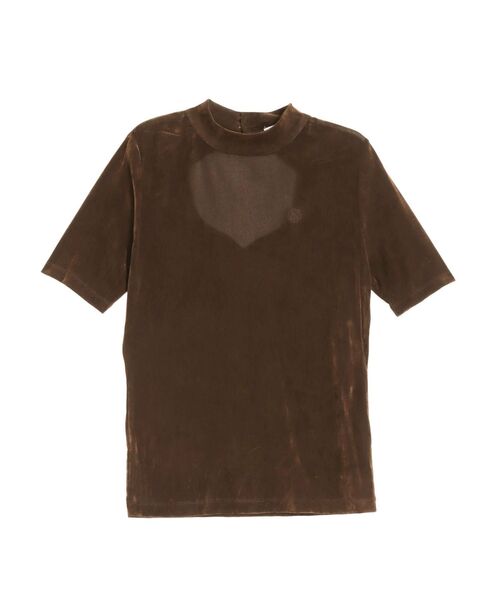 CALNAMUR（カルナムール）の「チュールドッキングエンブロイダリートップス（Tシャツ/カットソー・レディース・ピンク/ブラウン/ブラック・FREE）」の3枚目の写真