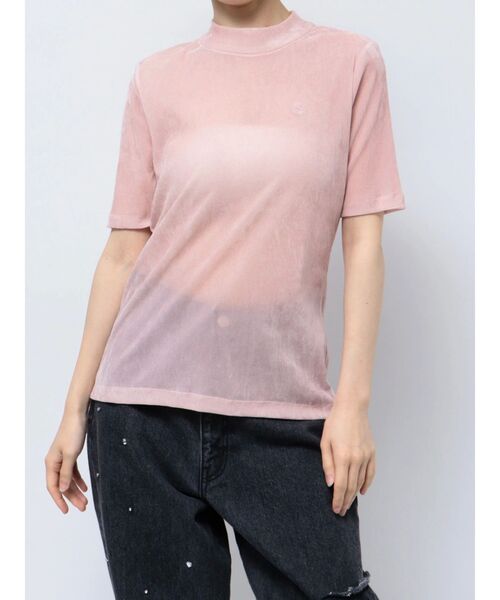 CALNAMUR（カルナムール）の「チュールドッキングエンブロイダリートップス（Tシャツ/カットソー・レディース・ピンク/ブラウン/ブラック・FREE）」の14枚目の写真