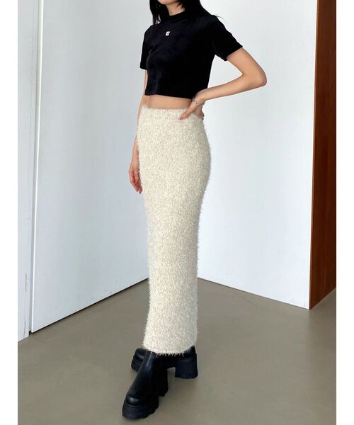 EMODA(エモダ)の「ハイネックベロアトップス(Tシャツ/カットソー・レディース・その他/ライム/ブルー/ブラック/その他1・FREE)」の8枚目の写真