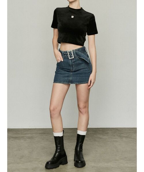 EMODA(エモダ)の「ハイネックベロアトップス(Tシャツ/カットソー・レディース・その他/ライム/ブルー/ブラック/その他1・FREE)」の9枚目の写真