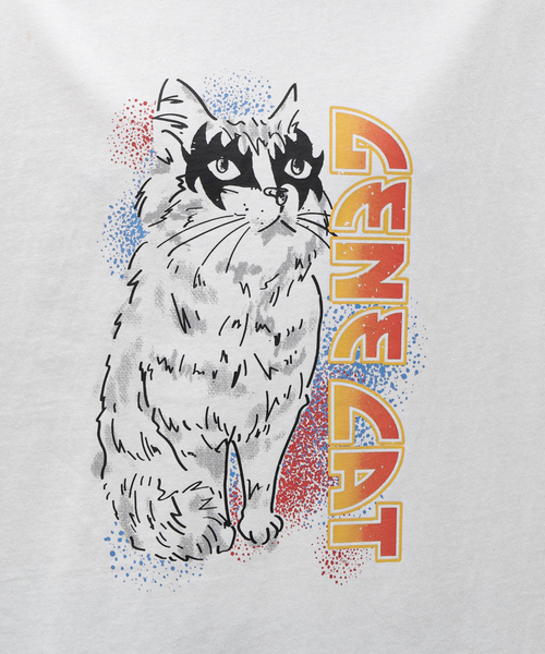 B.C STOCK(ベーセーストック)の「ROCK CAT ジーン S/S Tシャツ(Tシャツ/カットソー・メンズ・ブラック系その他/ホワイト・LARGE/MEDIUM)」の15枚目の写真