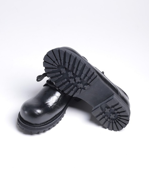 shoes365(シューズスリーシックスファイヴ)の「【shoes365】ラウンドトゥ厚底ウォッシュレザーシューズ(その他シューズ・メンズ・ブラック・24.5cm/25.0cm/25.5cm/26.0cm/26.5cm/27.0cm)」の13枚目の写真
