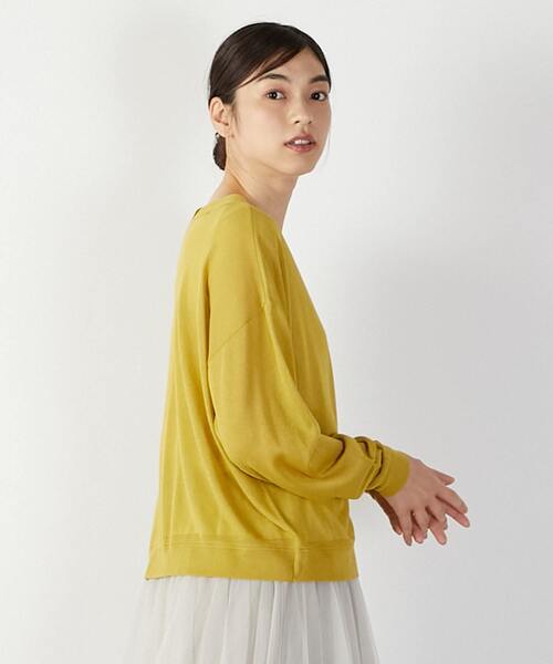 MELROSE claire(メルローズ クレール)の「【ハイゲージさりげなく上品なラメシアー天竺Vカーデ&クルーネック2WAYニット】(カーディガン/ボレロ・レディース・グレー/ブラック/ホワイト/イエロー・FREE)」の16枚目の写真