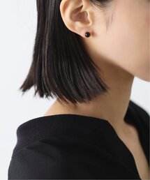 オニキス6mmカップボールピアス K10（両耳）