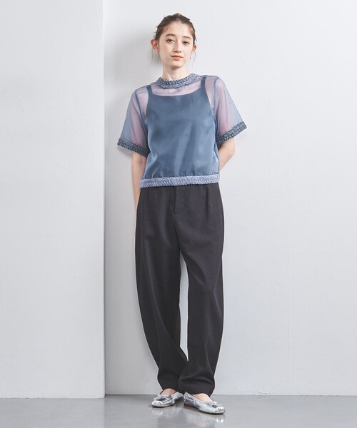 2024AW UNITED ARROWS オーガンジー 2WAY ブラウス 1500024F0532_m1_a051.jpg