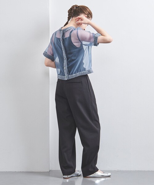 UNITED ARROWS(ユナイテッドアローズ)の「オーガンジー 2WAY ブラウス(ニット/セーター・レディース・ブラック/ライトブルー/ナチュラル・FREE)」の11枚目の写真