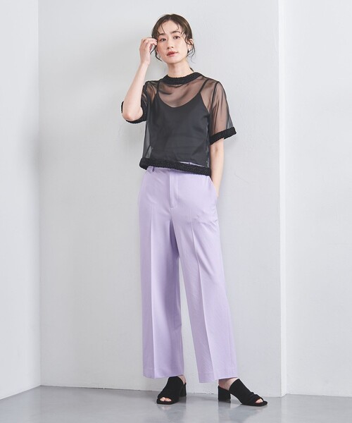 UNITED ARROWS(ユナイテッドアローズ)の「オーガンジー 2WAY ブラウス(ニット/セーター・レディース・ブラック/ライトブルー/ナチュラル・FREE)」の6枚目の写真