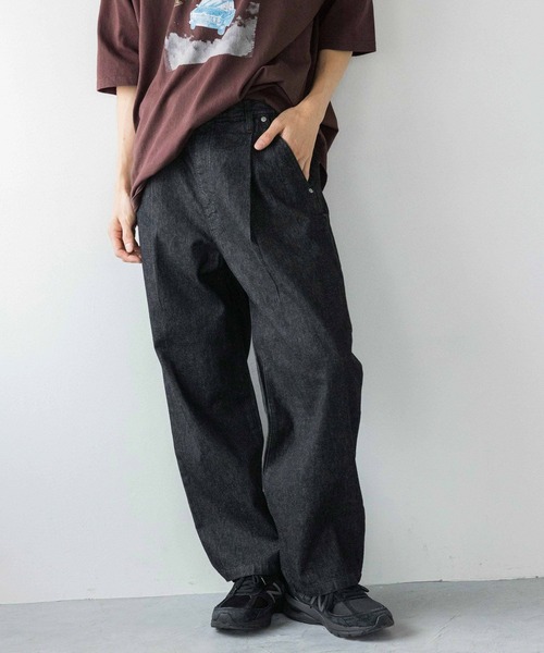 LOWRYS FARM（ローリーズファーム）の「デニムワイドパンツ  131414（デニムパンツ・メンズ・インディゴブルー/ブラック・MEDIUM/LARGE）」の17枚目の写真