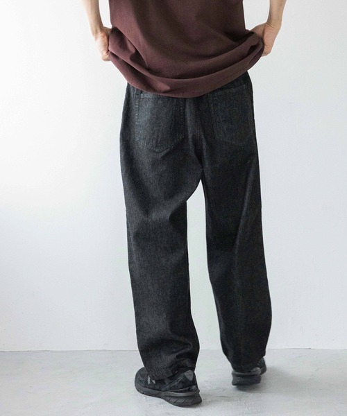 LOWRYS FARM（ローリーズファーム）の「デニムワイドパンツ  131414（デニムパンツ・メンズ・インディゴブルー/ブラック・MEDIUM/LARGE）」の18枚目の写真
