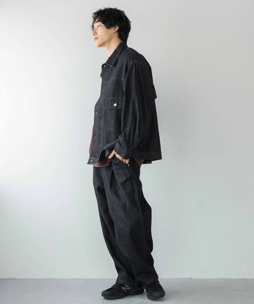 LOWRYS FARM（ローリーズファーム）の「デニムワイドパンツ  131414（デニムパンツ・メンズ・インディゴブルー/ブラック・MEDIUM/LARGE）」の20枚目の写真