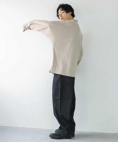 LOWRYS FARM（ローリーズファーム）の「デニムワイドパンツ  131414（デニムパンツ・メンズ・インディゴブルー/ブラック・MEDIUM/LARGE）」の21枚目の写真