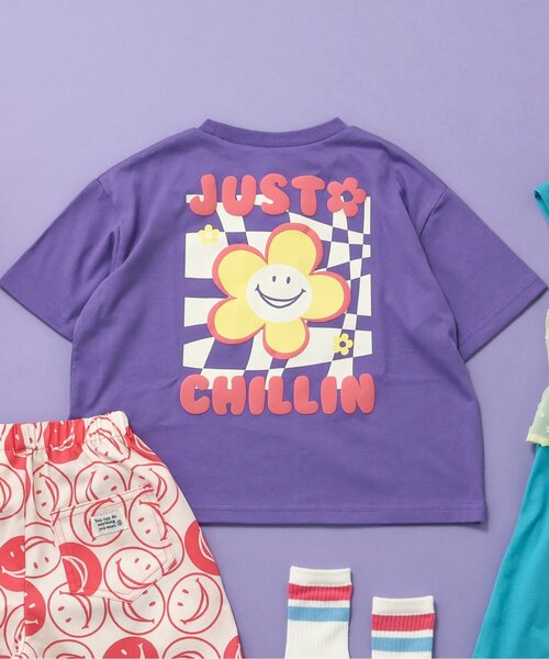 BREEZE（ブリーズ）の「【20周年・リンク】HAPPY FO SMILE Tシャツ（Tシャツ/カットソー・キッズ・オフホワイト/ターコイズブルー/パープル/ネイビー/ライム/ピンク・120/110/100/90/80/140/130）」の5枚目の写真