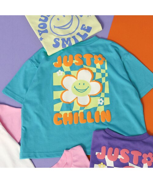 BREEZE（ブリーズ）の「【20周年・リンク】HAPPY FO SMILE Tシャツ（Tシャツ/カットソー・キッズ・オフホワイト/ターコイズブルー/パープル/ネイビー/ライム/ピンク・120/110/100/90/80/140/130）」の21枚目の写真