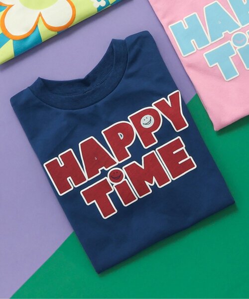 BREEZE（ブリーズ）の「【20周年・リンク】HAPPY FO SMILE Tシャツ（Tシャツ/カットソー・キッズ・オフホワイト/ターコイズブルー/パープル/ネイビー/ライム/ピンク・120/110/100/90/80/140/130）」の8枚目の写真
