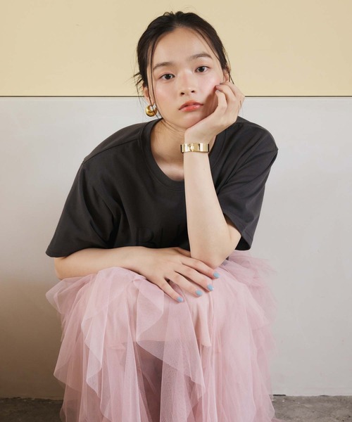 fifth（フィフス）の「チュールフリルスカート（スカート・レディース・ピンク/アイボリー/ブラック/グレー・M）」の18枚目の写真