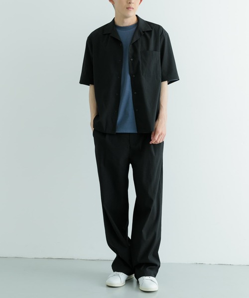 ITEMS URBANRESEARCH(アイテムズ アーバンリサーチ)の「『セットアップ対応』シアサッカースナップOPENカラー半袖シャツ(シャツ/ブラウス・メンズ・ブラック/ブラウン/ネイビー・MEDIUM/LARGE)」の12枚目の写真