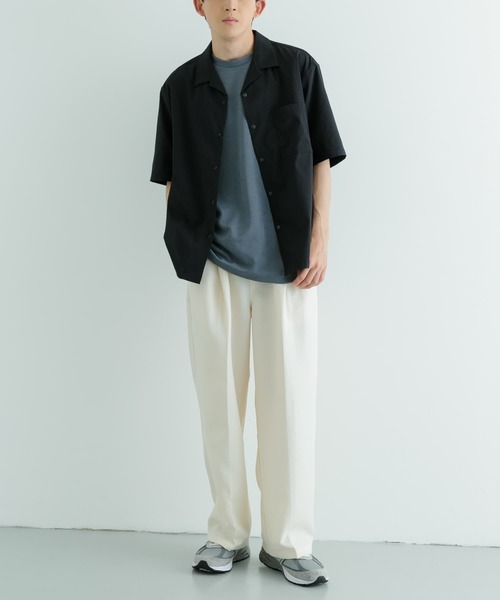 ITEMS URBANRESEARCH(アイテムズ アーバンリサーチ)の「『セットアップ対応』シアサッカースナップOPENカラー半袖シャツ(シャツ/ブラウス・メンズ・ブラック/ブラウン/ネイビー・MEDIUM/LARGE)」の17枚目の写真