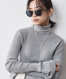 CHIC STYLE |  袖口フレア薄手タートルネックプルオーバー シックスタイル（大きいサイズ対応）(ニット/セーター)