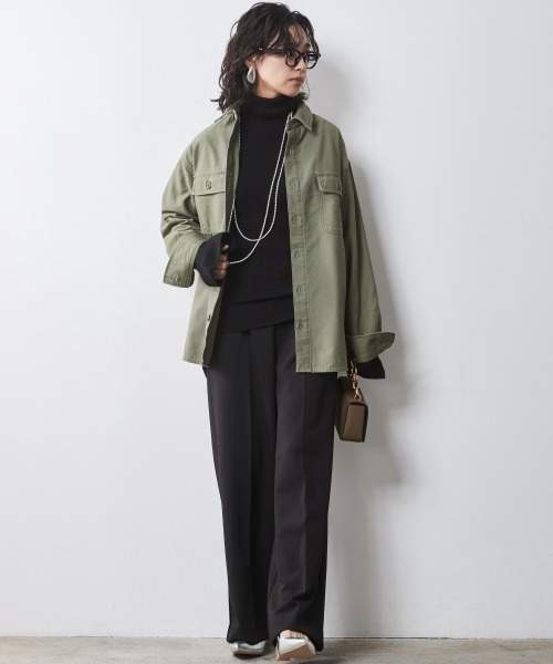 CHIC STYLE（シックスタイル）の「 袖口フレア薄手タートルネックプルオーバー ＜大きいサイズ有＞シックスタイル　（ニット/セーター・レディース・グレー/ブラック・M/L/LL/3L/4L/5L）」の21枚目の写真