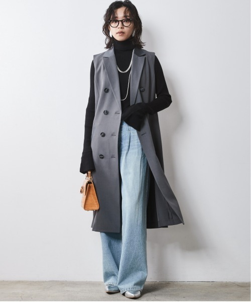 CHIC STYLE（シックスタイル）の「 袖口フレア薄手タートルネックプルオーバー ＜大きいサイズ有＞シックスタイル　（ニット/セーター・レディース・グレー/ブラック・M/L/LL/3L/4L/5L）」の16枚目の写真