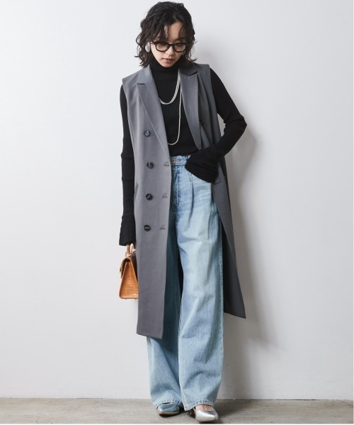 CHIC STYLE（シックスタイル）の「 袖口フレア薄手タートルネックプルオーバー ＜大きいサイズ有＞シックスタイル　（ニット/セーター・レディース・グレー/ブラック・M/L/LL/3L/4L/5L）」の15枚目の写真