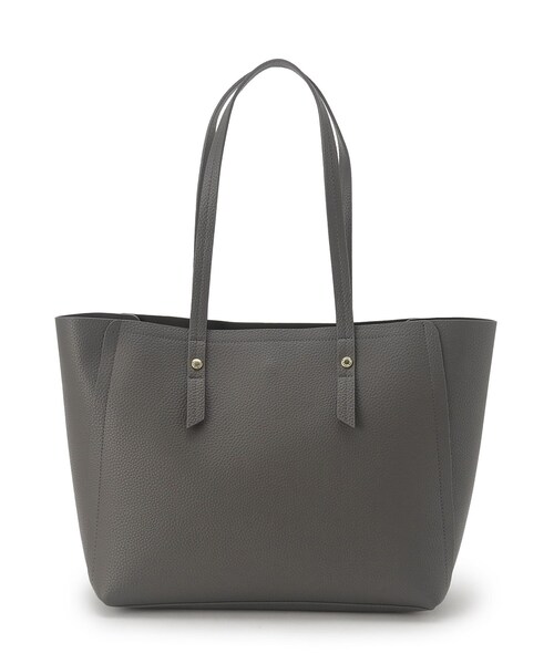 index（インデックス）の「◆フェイクレザーA4トートバッグ（トートバッグ・レディース・ブラック/チャコールグレー/ベージュ・00）」の13枚目の写真