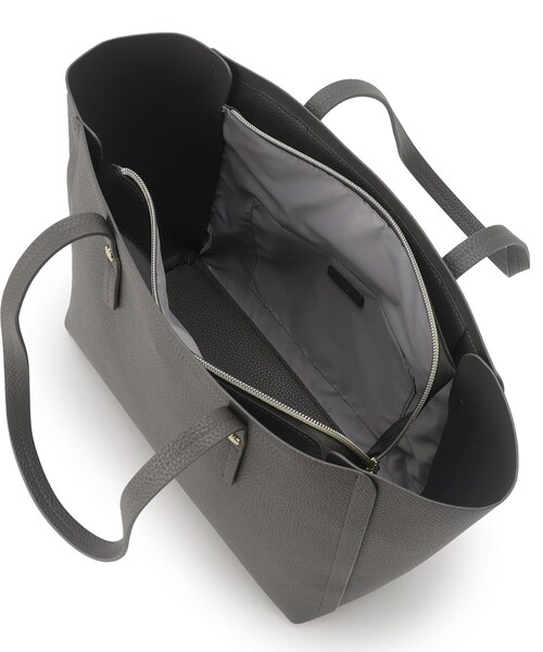 index（インデックス）の「◆フェイクレザーA4トートバッグ（トートバッグ・レディース・ブラック/チャコールグレー/ベージュ・00）」の19枚目の写真