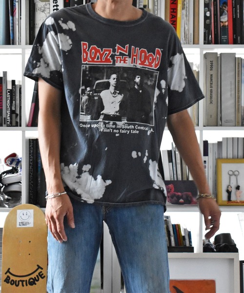 VINTAGE（ヴィンテージ）の「【ヴィンテージ古着】boyz n the hood タイダイ プリントTシャツ（Tシャツ/カットソー・メンズ・ブラック・LARGE）」の2枚目の写真