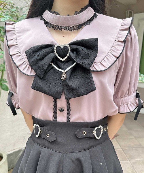 ROJITA(ロジータ)の「パールチェーンリボンブローチ付ブラウス(シャツ/ブラウス・レディース・ホワイト/ピンク/ブルー・FREE)」の12枚目の写真
