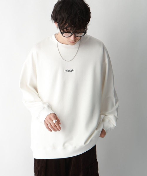 RAGEBLUE（レイジブルー）の「プチ刺繍/ポンチオーバーサイズロンT（Tシャツ/カットソー・メンズ・ホワイト/ブラック/グレー/ブルー・SMALL/MEDIUM/LARGE）」の8枚目の写真