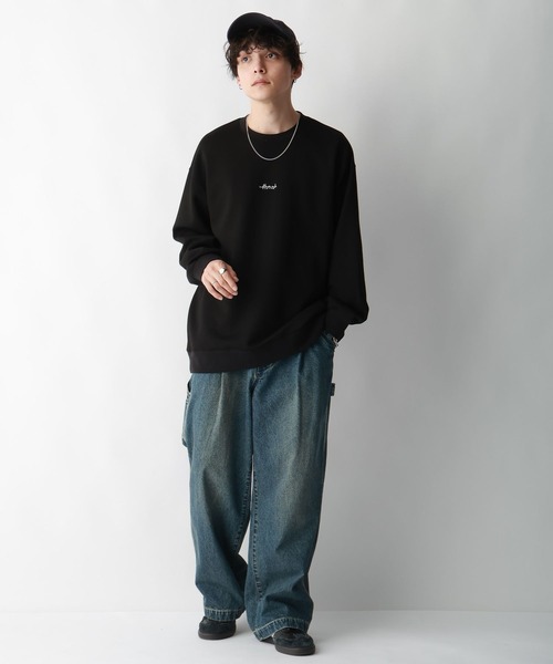 RAGEBLUE（レイジブルー）の「プチ刺繍/ポンチオーバーサイズロンT（Tシャツ/カットソー・メンズ・ホワイト/ブラック/グレー/ブルー・SMALL/MEDIUM/LARGE）」の12枚目の写真