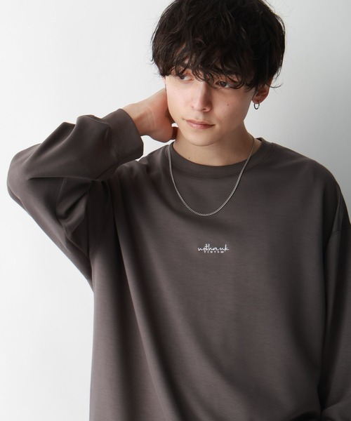RAGEBLUE（レイジブルー）の「プチ刺繍/ポンチオーバーサイズロンT（Tシャツ/カットソー・メンズ・ホワイト/ブラック/グレー/ブルー・SMALL/MEDIUM/LARGE）」の19枚目の写真