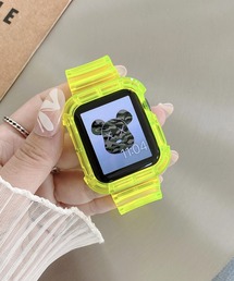 LUON（ルオン）の「LUON/ Apple Watch Band / アップルウォッチ　クリアカラー 一体式 バンド（デジタル腕時計）」