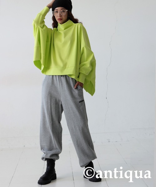 antiqua(アンティカ)の「モードワイドトップス(Tシャツ/カットソー・レディース・ライム/ホワイト/ブラック・ONESIZE)」の18枚目の写真