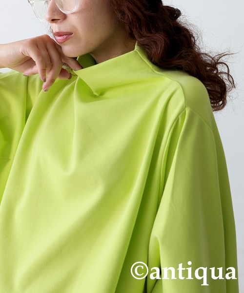 antiqua(アンティカ)の「モードワイドトップス(Tシャツ/カットソー・レディース・ライム/ホワイト/ブラック・ONESIZE)」の19枚目の写真