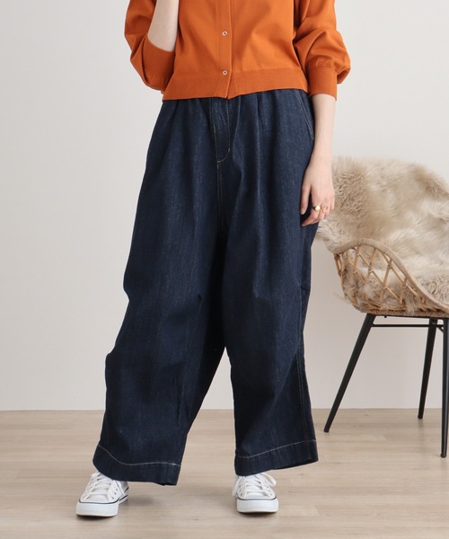 cotopone ワイド ストレート タックルーズデニムパンツ（デニムパンツ）｜FUNALIVE（ファンアライブ）