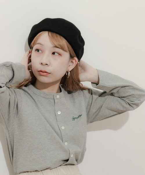 SMELLY（スメリー）の「シンプルバスクベレー（ハンチング/ベレー帽・レディース・ブラウン/アイボリー/ブラック/グレー・-）」の7枚目の写真