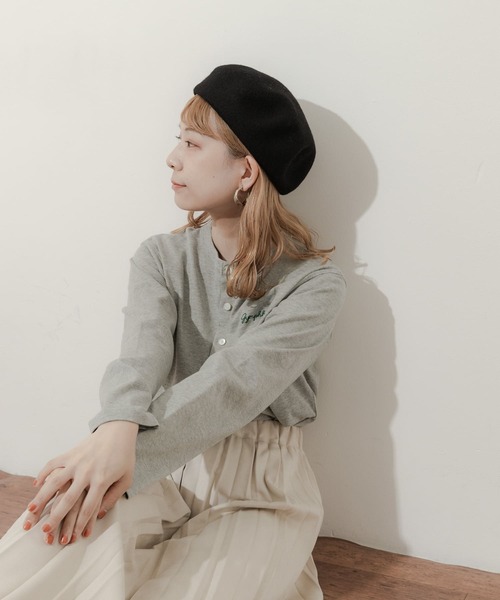 SMELLY（スメリー）の「シンプルバスクベレー（ハンチング/ベレー帽・レディース・ブラウン/アイボリー/ブラック/グレー・-）」の11枚目の写真
