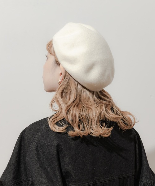 SMELLY（スメリー）の「シンプルバスクベレー（ハンチング/ベレー帽・レディース・ブラウン/アイボリー/ブラック/グレー・-）」の19枚目の写真
