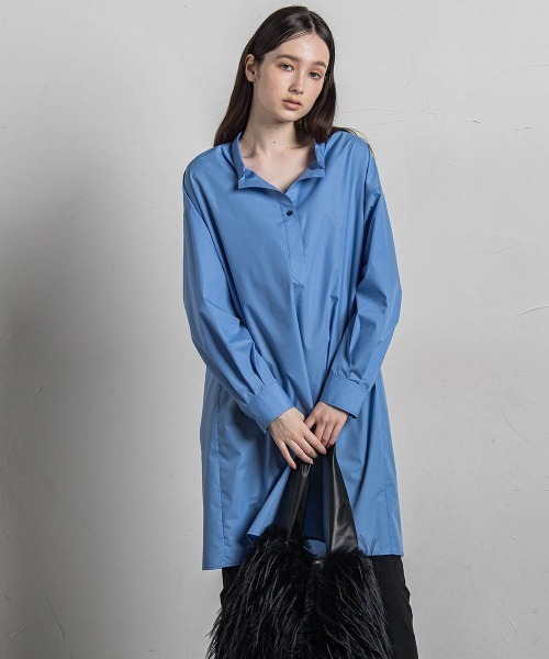 【セール】スキッパーチュニックシャツ≪手洗い可能≫（シャツ/ブラウス）｜MAYSON GREY（メイソングレイ）