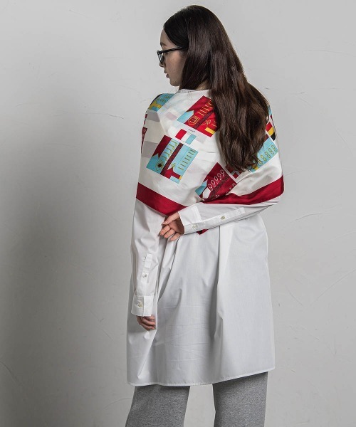 MAYSON GREY（メイソングレイ）の「スキッパーチュニックシャツ≪手洗い可能≫（シャツ/ブラウス・レディース・ダークネイビー/ホワイト/ブルー・M/S）」の19枚目の写真