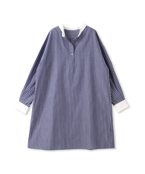 MAYSON GREY（メイソングレイ）の「スキッパーチュニックシャツ≪手洗い可能≫（シャツ/ブラウス・レディース・ダークネイビー/ホワイト/ブルー・M/S）」の20枚目の写真