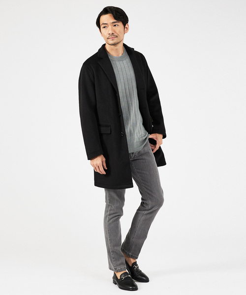 ABAHOUSE GRAY（アバハウスグレイ）の「【カシミアタッチ】12ゲージ ワイドリブ クルーネック ニット（ニット/セーター・メンズ・ホワイト/ブラック/ブルー/セージグリーン/グレイッシュベージュ・46/48/50）」の19枚目の写真