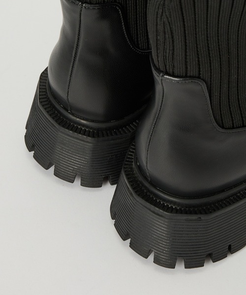 saloon（サルーン）の「SALOON(サルーン)/サイドゴアニットブーツ（ブーツ・レディース・ブラック/ブラウン・SMALL/MEDIUM/LARGE）」の8枚目の写真