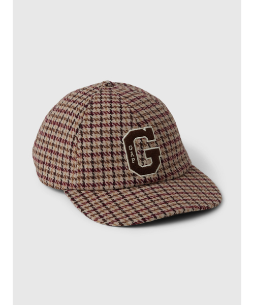 GAP（ギャップ）の「ハウンドトゥース GAPロゴ ベースボールキャップ(ユニセックス)（キャップ・メンズ・ブラウン/ブルー・ONE SIZE）」の2枚目の写真
