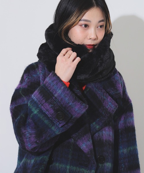 Ray BEAMS(レイビームス)の「フェイク ファー スヌード(マフラー・レディース・オフホワイト/その他/ブラック・ONE SIZE)」の14枚目の写真